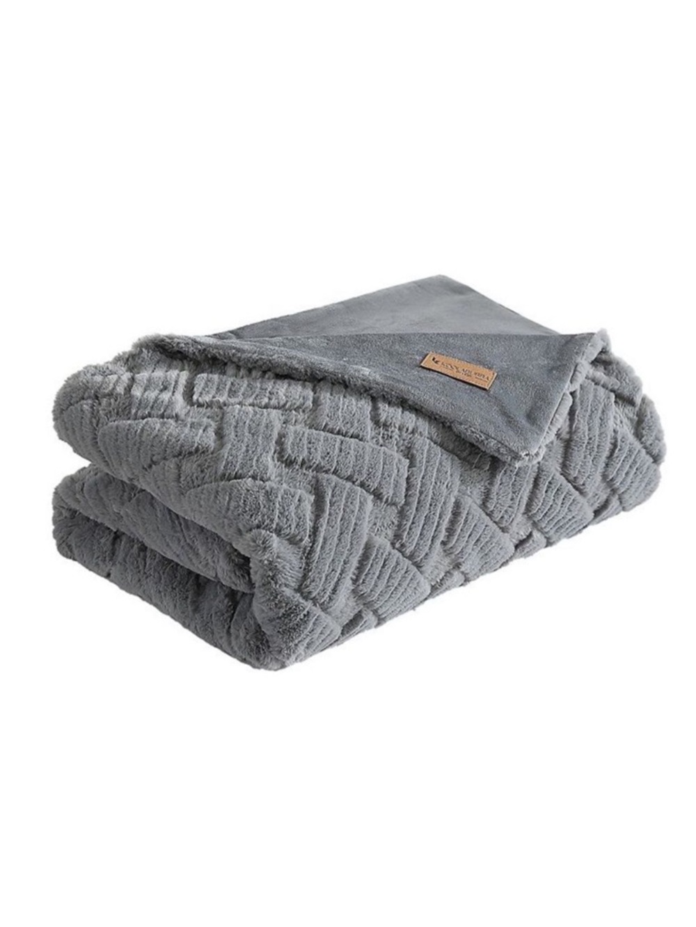 NEW Koolaburra by UGG Crystelle Faux Fur Throw in Wild Dove 50"x70" Cold Weather